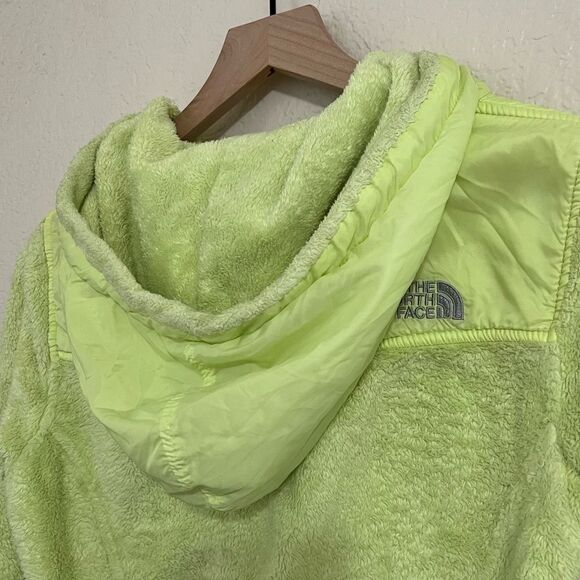 The North Face Oso Fleece Zip Up Hoodie Neon Yellow Gorpcore Style ARHB Size S - Picture 12 of 15